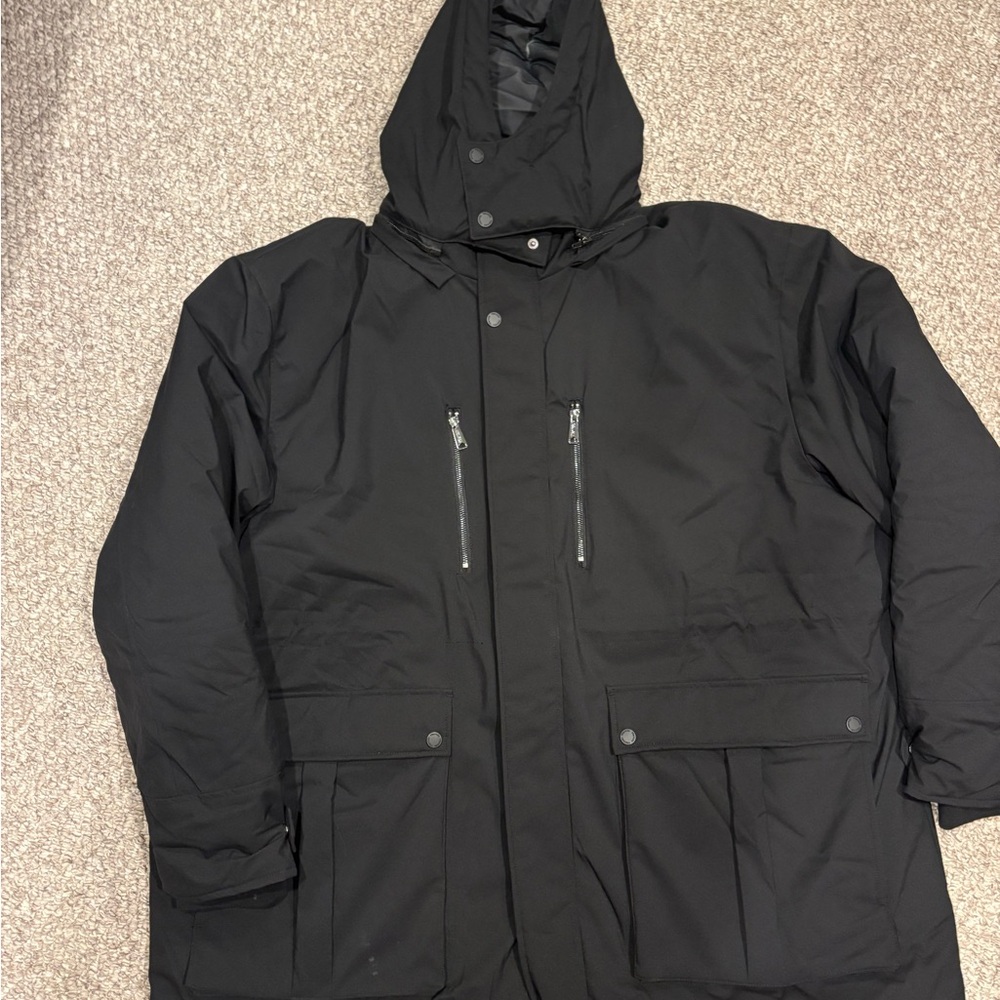 Men's Black Hooded Puffer Jacket